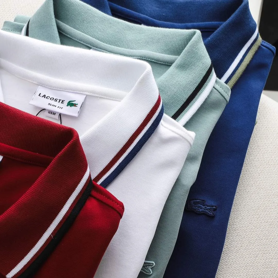 Bo cổ polo viền hai sọc